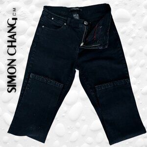 SIMON CHANG BLACK DENIM JEANS - SIZE 8